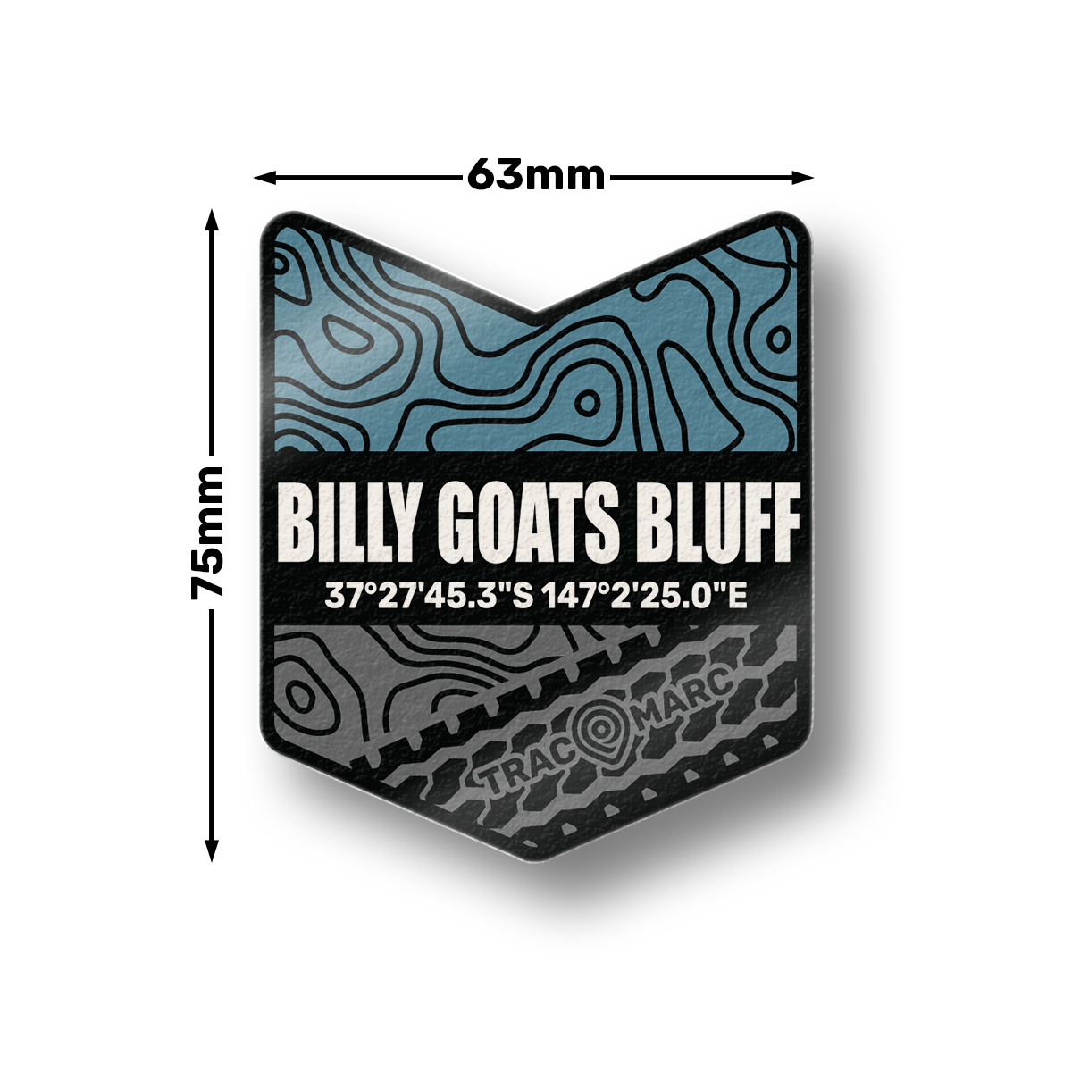 Blue Rag Range Track Sticker