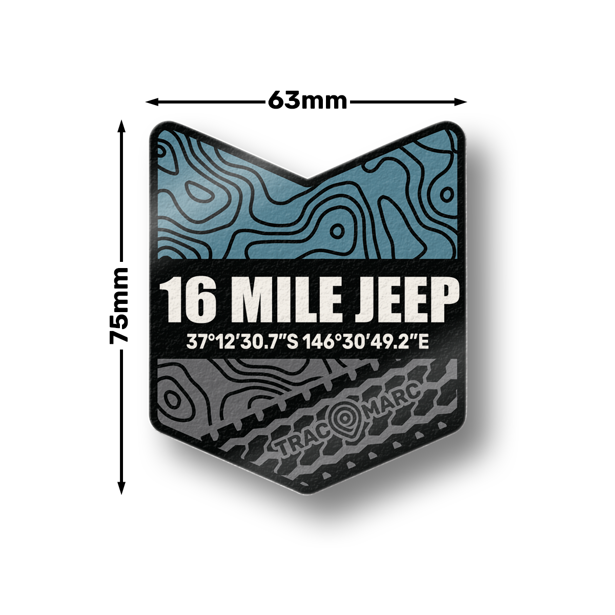 16 Mile Jeep Track Sticker