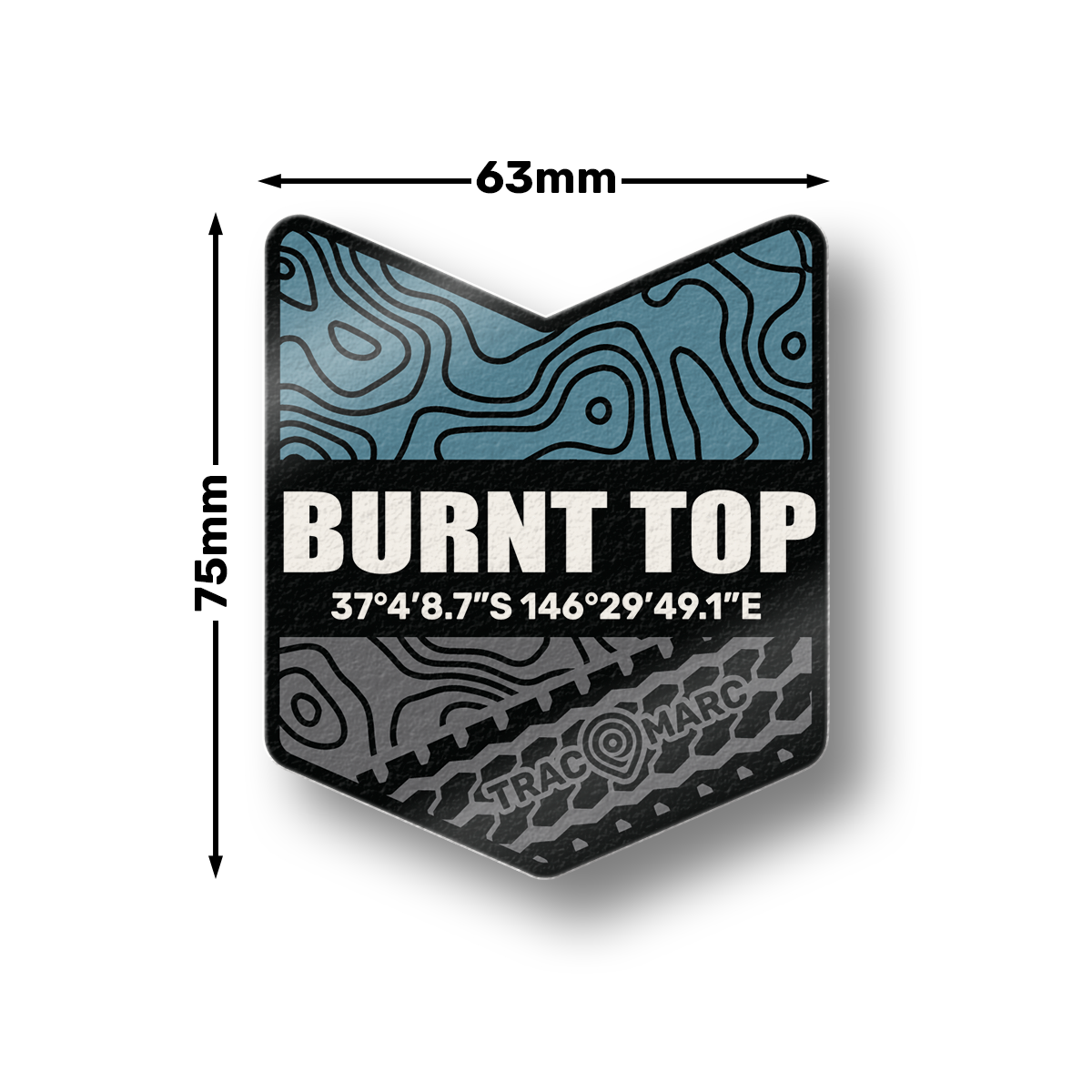 Burnt Top Track Sticker